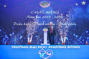  Trường ĐH Phương Đông:   Hơn  2.400 tân sinh viên hào  hứng trong lễ khai giảng